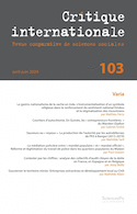 Critique Internationale, no 103